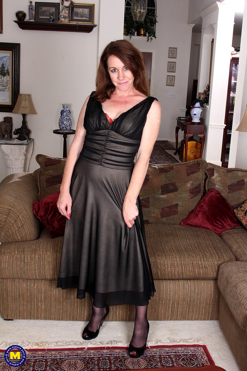 mature housewife wearing a slip